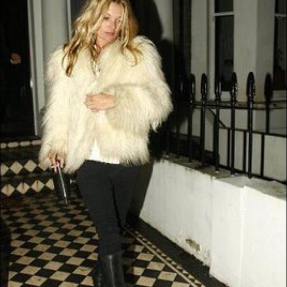 100% rabbit fur coat size medium